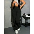 thumbnail image 2 of Women’s High Waisted Cargo Pants – Baggy Wide Leg Jogger Streetwear with Multi Pockets Y2K Fashion, 2 of 6