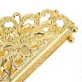 thumbnail image 4 of Gold Iron Desktop Napkin Holder Napkin Storage Rack for Hotel Restaurant Home Dining Table Floral Pattern, 4 of 4