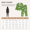 thumbnail image 6 of Kll Cows With Calfs Green Print Women'S Long Sleeve Pajamas With Pants Sleepwear Loungewear 2 Set-Large, 6 of 9