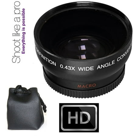 Vivitar HD4 Optics Wide Angle Lens W/Macro For Panasonic Lumix DMC-GF7 DMC-GF7K (37mm (Best 37mm Wide Angle Lens)