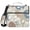 Elegant Leaves and Dots, variant on 3 Ring Zipper Binder with Shoulder Strap Waterproof Trapper Keeper 2 Inch D-Ring 500 Sheets Capacity Black and White Striped Daisy