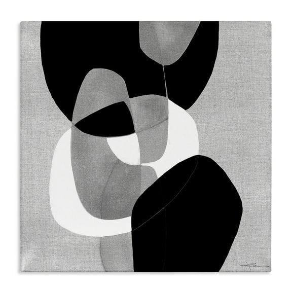 Stupell Industries Abstract Sharp Cutouts Abstract Painting Wrapped Canvas Art Print Wall Art, 17 x 17