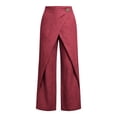 thumbnail image 6 of Admvng Womens Linen Pants Wrap Wide Leg Casual Summer Office formal Full Length Trousers with Pockets, 6 of 6