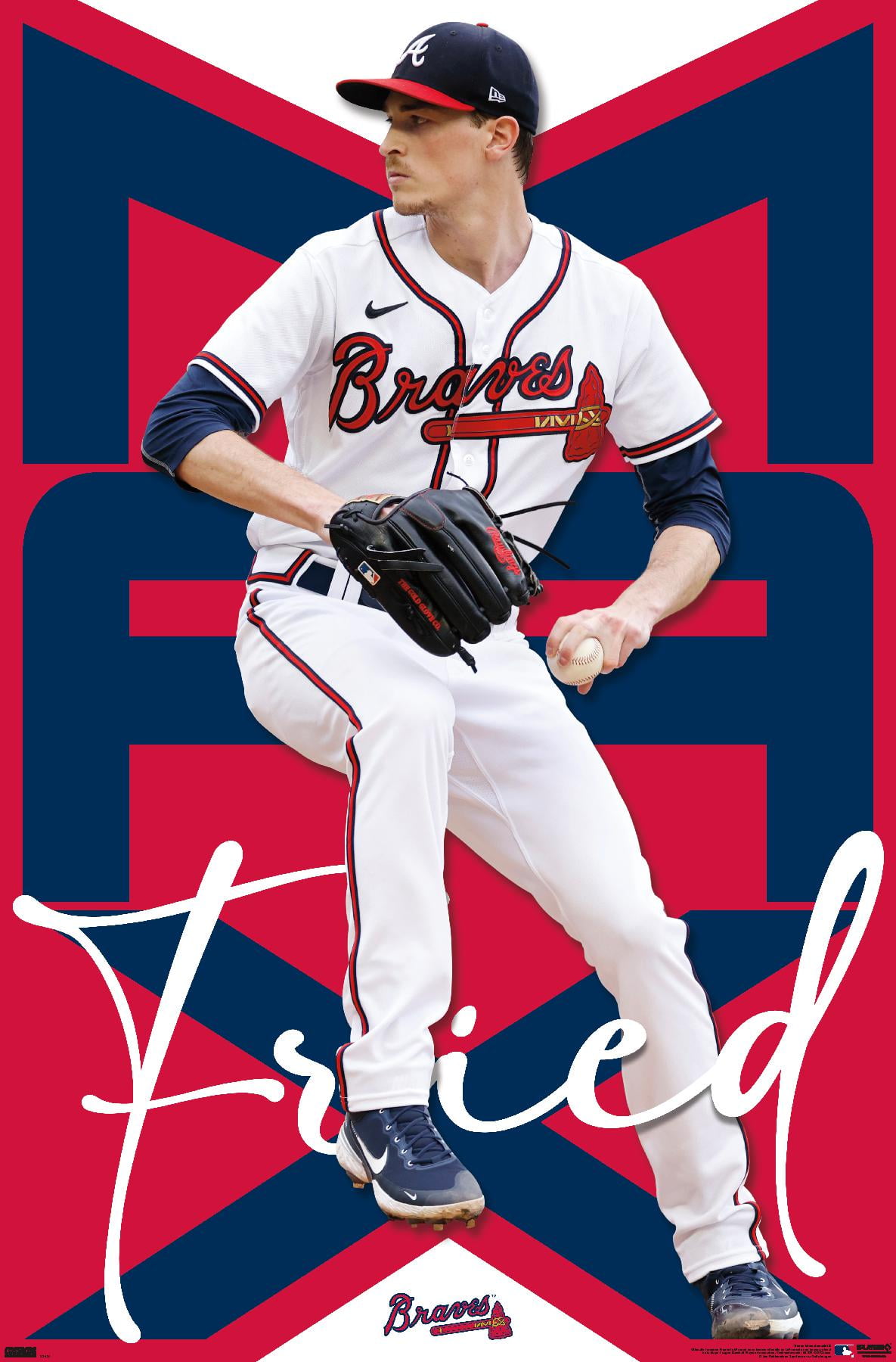 MLB Atlanta Braves Max Fried 23 Wall Poster, 22.375" x 34"