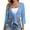 Blue, variant on Women Tie Front Square Neck 3/4 Sleeve Casual Fashion Trendy Comfy Vacation Beach Travel Loose Crop Tops Cardigan, Purple M