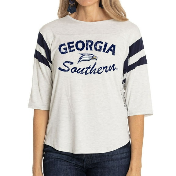 Women's Gray Georgia Southern Eagles Sabrina Jersey T-Shirt
