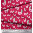 thumbnail image 3 of Soimoi Pink Cotton Poplin Fabric Artistic Leaf & Floral Decor Fabric Printed Yard 56 Inch Wide, 3 of 3