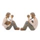 thumbnail image 1 of Estatua de padre e hijo, estatua de padre e hijo, figura pintada a mano, figura de padre e hijo, uso conveniente, 1 of 9