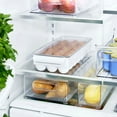 thumbnail image 3 of KNACK - Fridge Binz Bpa-Free Plastic Stackable 21 Egg Holder, White, Clear, 3 of 6