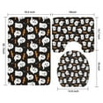 thumbnail image 3 of Halloween Ghosts and Bats Pattern Bathroom Rugs Sets 3 Piece,Toilet Cover Set,Absorbent Non Slip Bathroom Mats Sets with U-Shaped Contour Rug Toilet Rug Set, 3 of 5