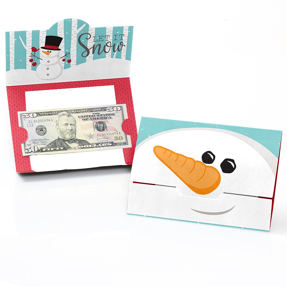Let It Snow Snowman Holiday & Christmas Money and Gift Card Holders
