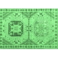 thumbnail image 1 of Ahgly Company Indoor Rectangle Abstract Emerald Green Modern Area Rugs, 2' x 4', 1 of 4