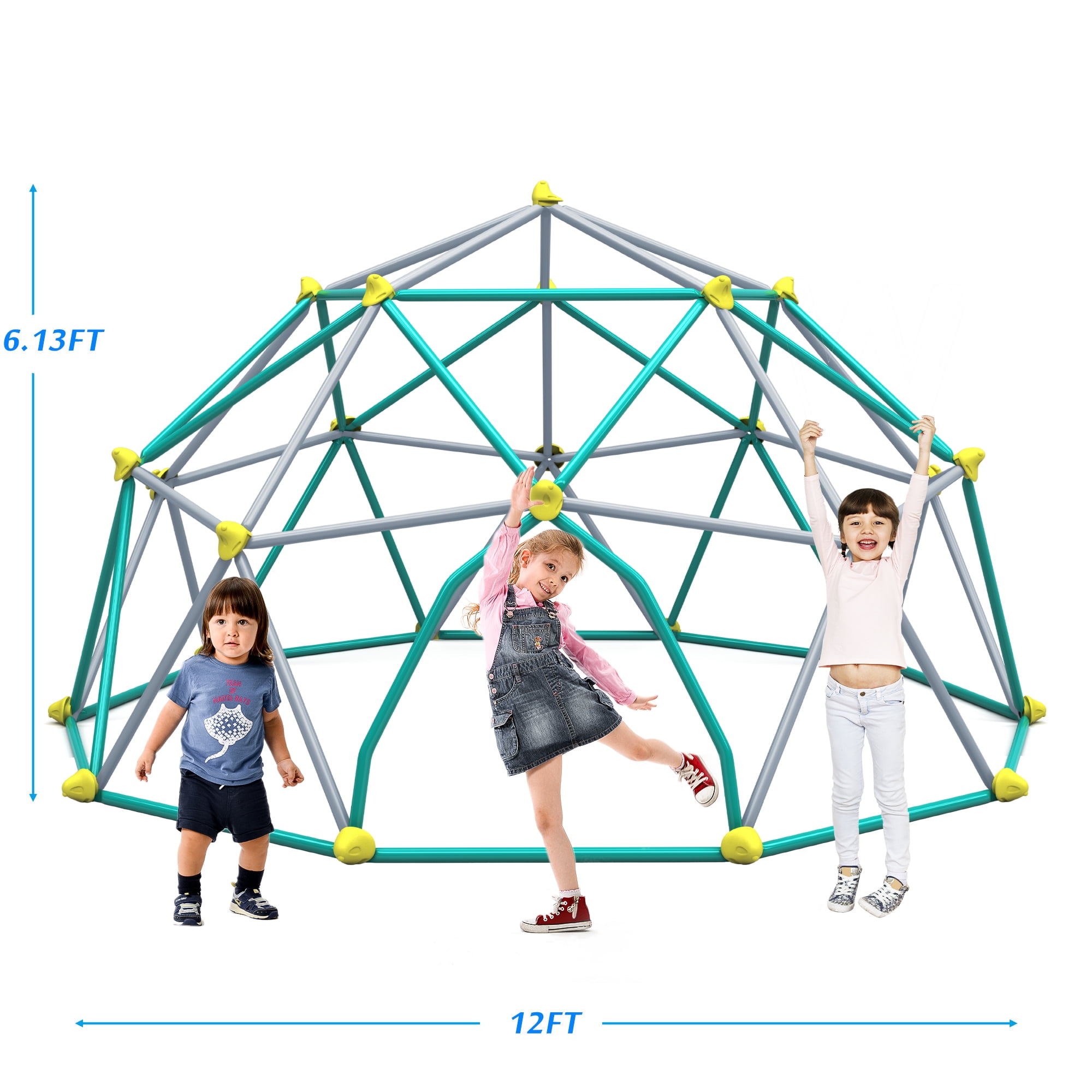 EUROCO 12FT Climbing Dome, Kids Jungle Gym Dome Climber, Outdoor Playground Climber Toddler Playset