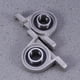 thumbnail image 5 of 2 piezas de cojinetes de brida para cinturón de seguridad vertical, 20 mm de diámetro interior, KP004, aleación de zinc (plata), 5 of 8