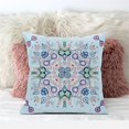 thumbnail image 2 of Amrita Sen Designs  18 x 18 in. Paisley Leaf Geo Broadcloth Indoor & Outdoor Zippered Pillow - Light Blue, Green & Red, 2 of 6