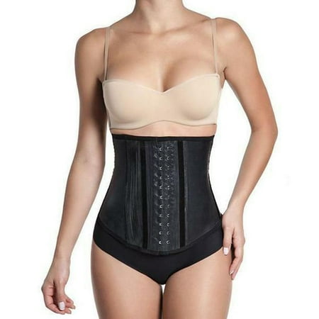 

SLIMBELLE Women s Latex Waist Trainer Cincher Corsets Hourglass Body Shaper Sports Girdle Steel Boned