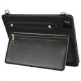thumbnail image 3 of Dteck Case for iPad Pro 11 Inch 2024 M4 with Pencil Holder Pocket, Business PU Leather Crossbody Strap Handbag Case,Black, 3 of 6