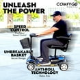thumbnail image 2 of Comfygo Trottinettes de Mobilité à 4 Roues pour Adultes, Aînés, Capacité de 350 Lb, Rouge, 2 of 5