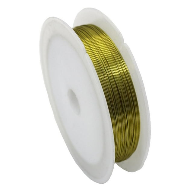 10 of Steel Wire 0.4mm Bead Wire - Gold