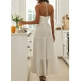 thumbnail image 2 of Robe Longue Y2k pour Femmes Bretelles Spaghetti Col en V Robe Maxi Ligne A Dos Nu Vacances Anniversaire Plage Robe d'Été, 2 of 3