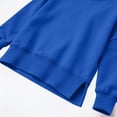 thumbnail image 7 of Women 2 Piece Tracksuit Set Solid Long Sleeve Crew Neck Side Split Top and Skinny Pants Loose Casual Loungewear Outfit for Daily Street Wear Blue, 7 of 7