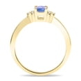 thumbnail image 2 of SZUL Women's Oval Shaped Tanzanite and Diamond Half Moon Ring in 10K Yellow Gold, 2 of 5