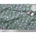 thumbnail image 3 of Soimoi Green Cotton Duck Fabric Leaf Floral Print Fabric by the Yard 42 Inch Wide, 3 of 3