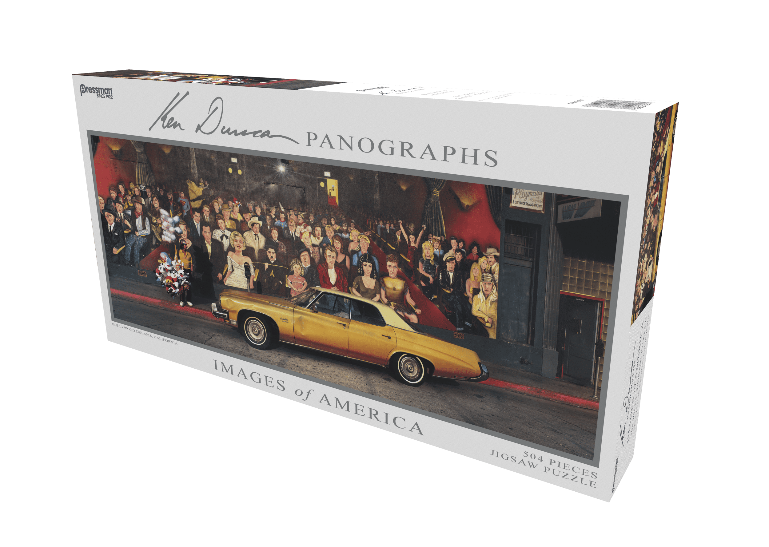 Pressman Toys - Images of America 504 Piece Panoramic Puzzle, Hollywood Dreams
