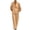 Khaki, variant on SBYOJLPB Women's Linen Summer Set Casual V-neck Top and Wide Leg Pants Set Two-piece Sets