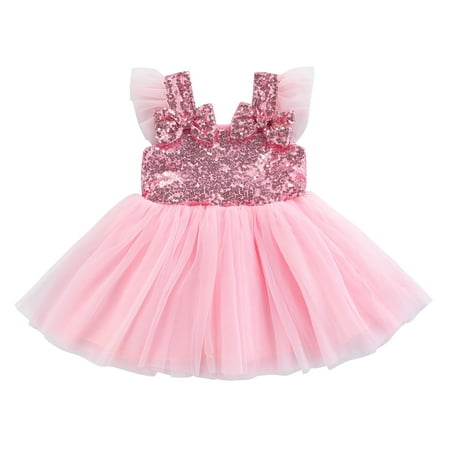 

Bagilaanoe Toddler Baby Girl Summer Romper Dress Sleeveless A-line Princess Dresses 9M 12M 2T 3T 4T Kids Tulle Party Dress