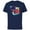 Navy, variant on Disney Minnie Mouse No. 1 Varsity - Short Sleeve Cotton T-Shirt for Adults - Customized-Black