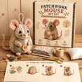 thumbnail image 5 of RBCKVXZ Patchwork Mouse DIY Sewing Kit, Pre-Cut Fabric Stuffed Mouse Craft Set with Step-by-Step Guide for Beginners Handmade Decor Gift, 5 of 5