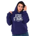 thumbnail image 4 of Jesus Strong Philippians 4:13 Bible Hoodie Sweatshirt Women Men Brisco Brands X, 4 of 6