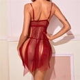 thumbnail image 4 of Lencería Sexy sin entrepierna para mujer, Conjunto de sujetador hueco de encaje, eróticos disfraces, vestido de muñeca de bebé de peluche, sujetador abierto en V profundo, ropa interior porno, 4 of 4