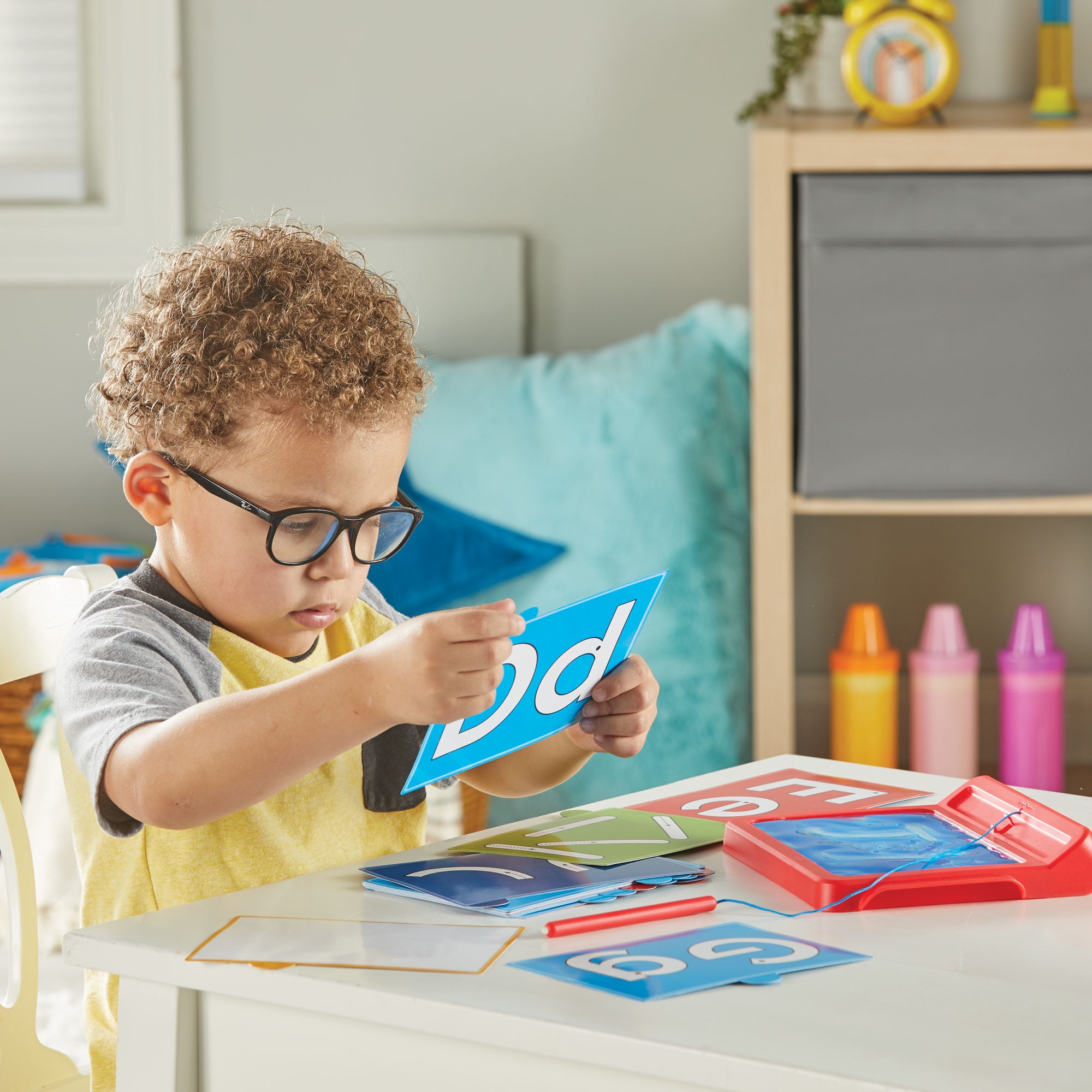hand2mind Letter Tracing Sensory Pad, Sensory Toys for Preschool Toddlers, Learn to Write