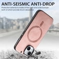thumbnail image 5 of JTCASES for iPhone 13 Case, PU Leather Shockptoof TPU Shell Magnetic Wireless Charging  Car Mount, Anti-sacratch Shockroof Durable Slim Thin for iPhone 13, Pink, 5 of 12