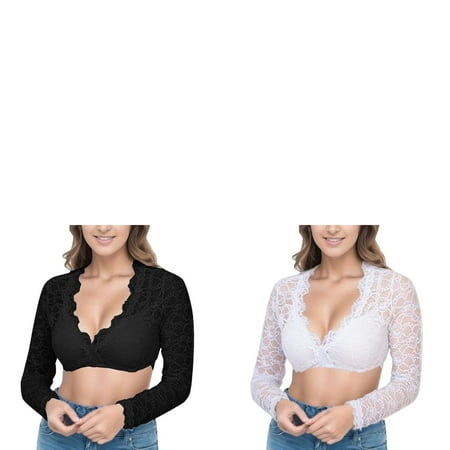 Wijhcboe 2 Pack Women Tube Top Set 1PC Underwire Lingerie Lace Tube Tops for Teen Girls Vest Women s Elegant Dirndl Long Bandeau Top Blouse Black Dirndl Blouse Lace Blouse For Oktoberfest Strapless