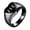 Black 111, variant on Angel Number Rings for Women Heart Lucky 111 222 333 444 555 666 777 888 999 Stainless Steel Gifts for her Simple Cute Black Silver Gold Plated Jewelry Black 111 Size 10