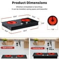 thumbnail image 3 of Advwin 2-Burner 1800W Electric Cooktop with Child Safety Lock, Timer & 10 Power Settings - 110V Countertop Stove, 3 of 7