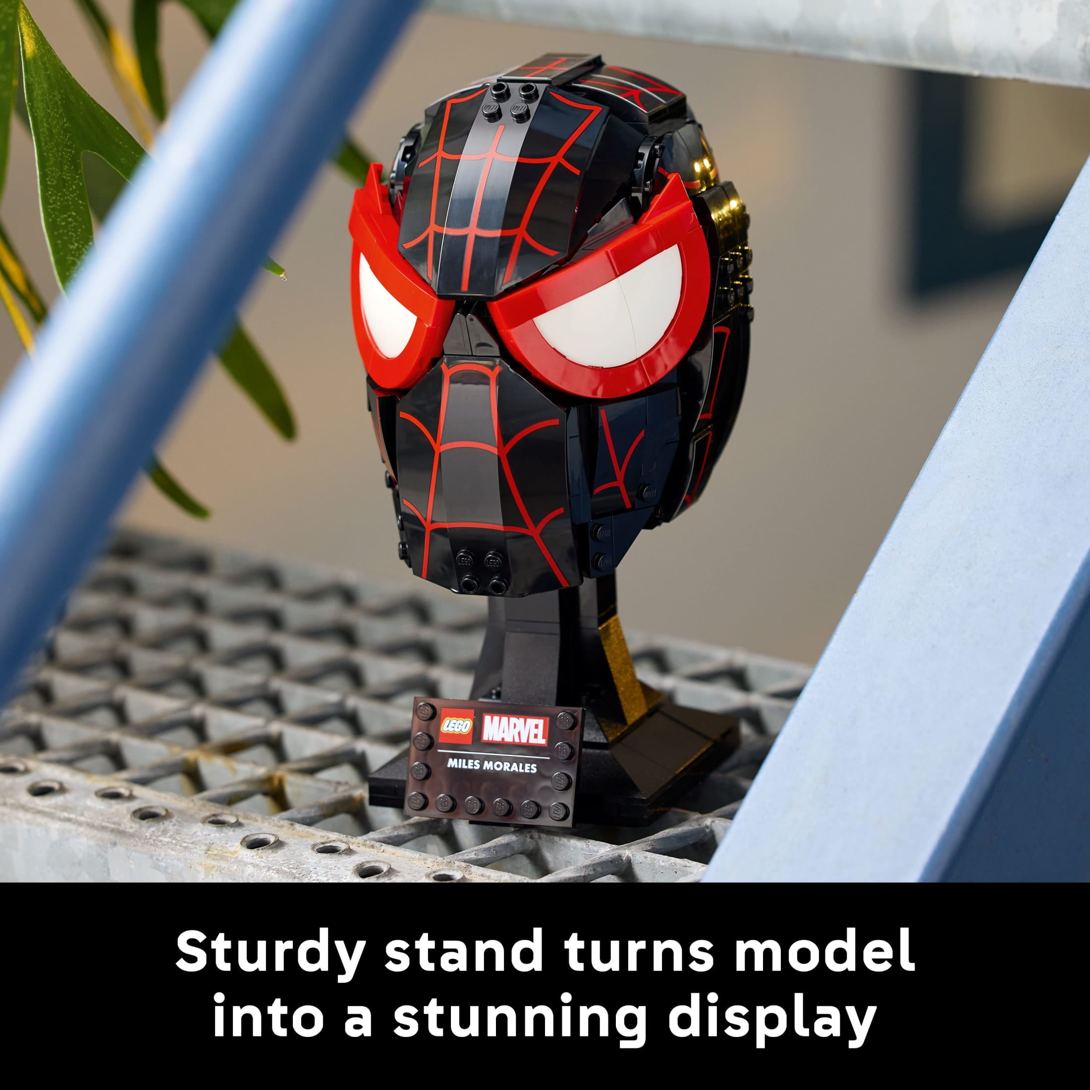LEGO Marvel Miles Morales’ Mask Building Set - Spiderman Room Decor & Movie Collectible - Building Blocks for Adults, Ages 18+ - Gift for Birthdays - 76329