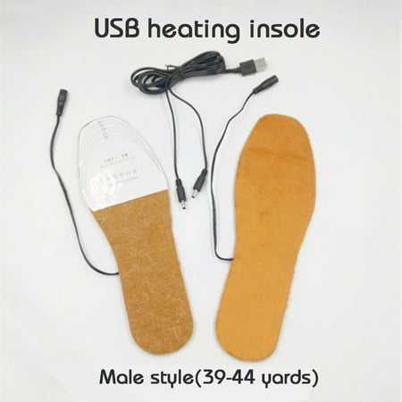 USB Electric Powered Heated Insoles For Shoes Boots Keep Feet Warm Cuttable Size Winter