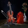 thumbnail image 2 of Miniature Violin, Wooden Mini Violin Model With Stand For Musician Home Office Shop Decoration Gift, 2 of 5