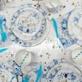 thumbnail image 3 of 169 pcs Blue Wedding Decorations, Mr and Mrs Wedding Disposable Dinnerware, Floral Printed Bridal Shower Plates and Napkins Sets, Paper Plates Cups Party Supplies, Serve 24 Guests, 3 of 8