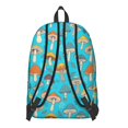 thumbnail image 3 of Mushroom and Leaf Blue Pattern Backpack for School, Cute School Bag with Adjustable Shoulder Straps and Padded Back, 15.7"x11.8"x5.5", 3 of 4