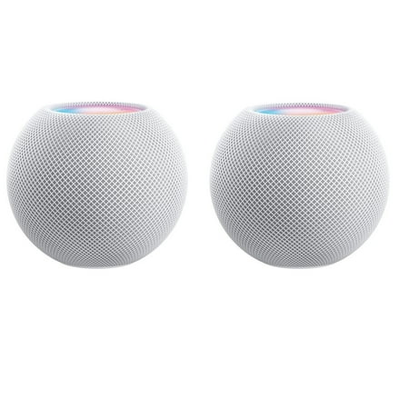 Apple HomePod mini (White) MY5H2LL/A (2 Pack Bundle) (New-Open Box)