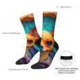 thumbnail image 4 of Disketp Colorful Textured Chihuahua Unisex Crew Socks Lightweight Breathable Ventilation Ankle Socks, Mid-calf socks for Daily, 4 of 6