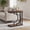 Distressed Brown, variant on Fnova Narrow Side Table, C-Shaped Modern End Table with Metal Frame, Small Sofa Side Table for Living Room, Bedside Table for Couch