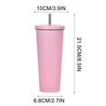 thumbnail image 4 of Outoloxit 26 oz Insulated Stainless Steel Tumbler with Built-in Straw Waterm Bottle Coffee Cup 750ml Large Capacity Vacuum Portable Insulation Gift Cup, 4 of 4