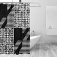 thumbnail image 3 of YFYANG Waterproof Bathroom Shower Curtain, Floral Checkered Texture Shower Curtain Set with Hooks, Home Bathroom Tub Decor - 72 "x72", Plastic Hooks, 3 of 6