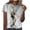 Silver, variant on ICHUANYI Women's Fashion Print Crew Neck Short Sleeve T-shirt Loose Top Blouses Cloth New Trending